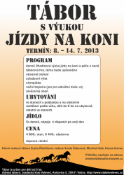 Tábor s výukou jízdy na koni